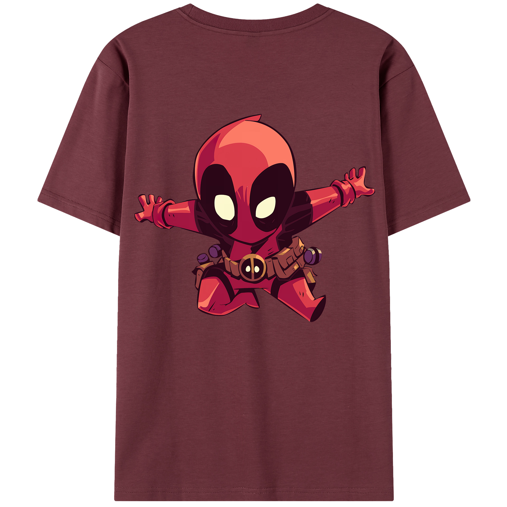 （画像用） Deadpool デッドプール 綿100％半袖Tシャツ（背面プリント）